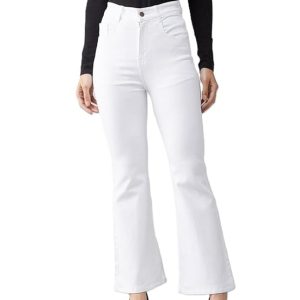 ADBUCKS Women's Wide Leg Fit Mid Rise Bootcut Jeans Bell Bottom Jeans II Wide Leg