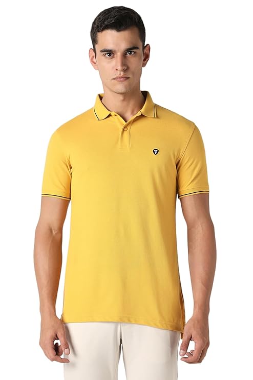 Van Heusen Men's Cotton Solid Regular Fit T-Shirt - Image 7