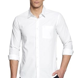 Allen Cooper Solid Shirts for Men – 100% Cotton Comfort Fit Casual and Formal Shirt – Breathable, Soft, Classic Style (Multiple Colors)