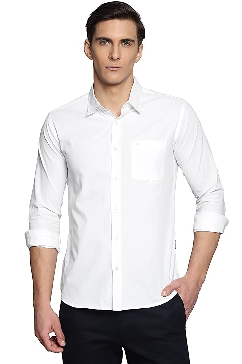 Allen Cooper Solid Shirts for Men – 100% Cotton Comfort Fit Casual and Formal Shirt – Breathable, Soft, Classic Style (Multiple Colors)