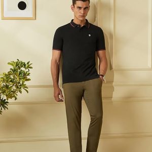 Van Heusen Men's Cotton Solid Regular Fit T-Shirt