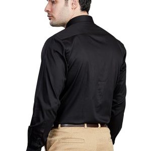 DUKUL - Men's Solid Formal Shirt | Regular Fit |100% Pure Cotton Satin | Classic Collar | Full Sleave