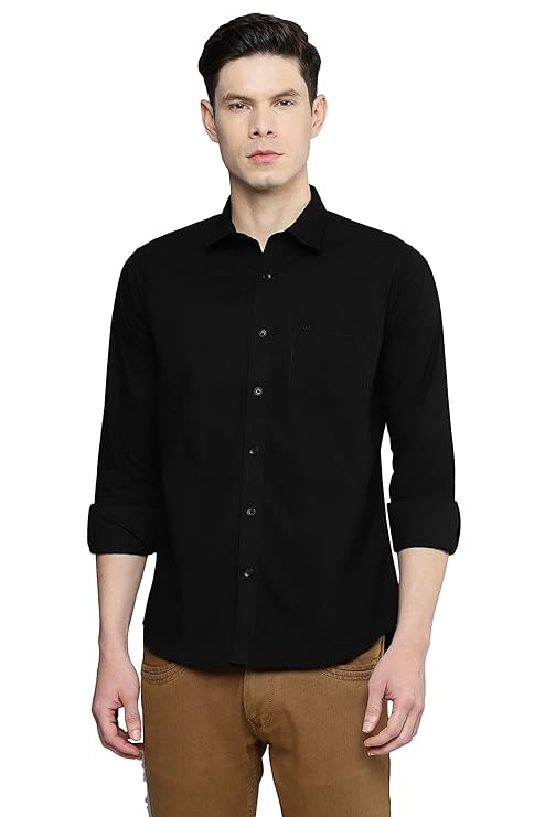 Allen Cooper Solid Shirts for Men – 100% Cotton Comfort Fit Casual and Formal Shirt – Breathable, Soft, Classic Style (Multiple Colors) - Image 3